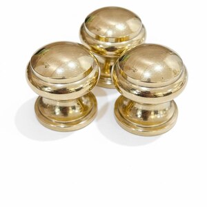 Unlacquered Solid Brass Ball Cabinet Knobs, Cabinet & Drawer Pull. - Image 15