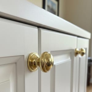 Unlacquered Solid Brass Ball Cabinet Knobs, Cabinet & Drawer Pull. - Image 13