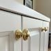 Unlacquered Solid Brass Ball Cabinet Knobs, Cabinet & Drawer Pull. - Image 7