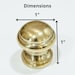 Unlacquered Solid Brass Ball Cabinet Knobs, Cabinet & Drawer Pull. - Image 11
