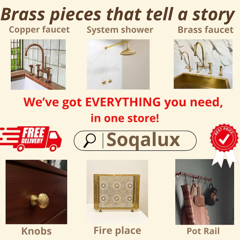 Unlacquered Solid Brass Ball Cabinet Knobs, Cabinet & Drawer Pull. - Image 6