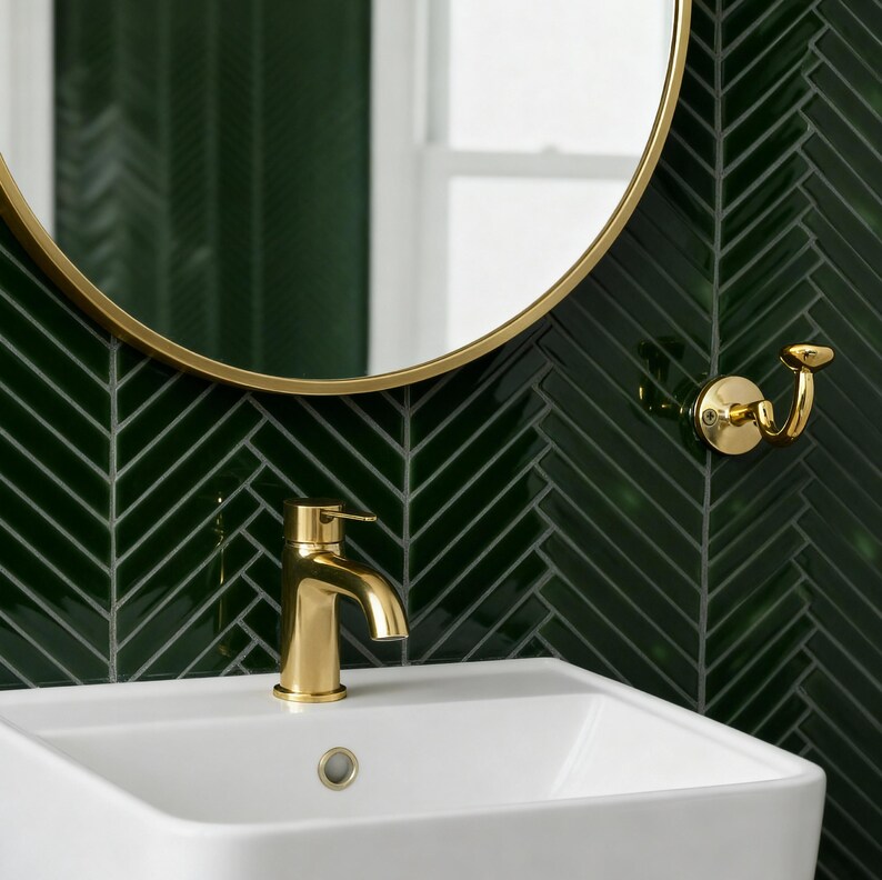 Handmade Unlacquered Brass Wall Hook, Vintage Style - Image 3
