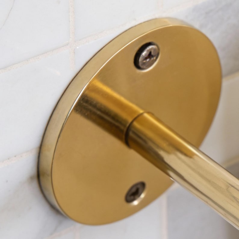 Handmade Unlacquered Brass Toilet Paper Holder, Moroccan Bathroom Decor - Image 4