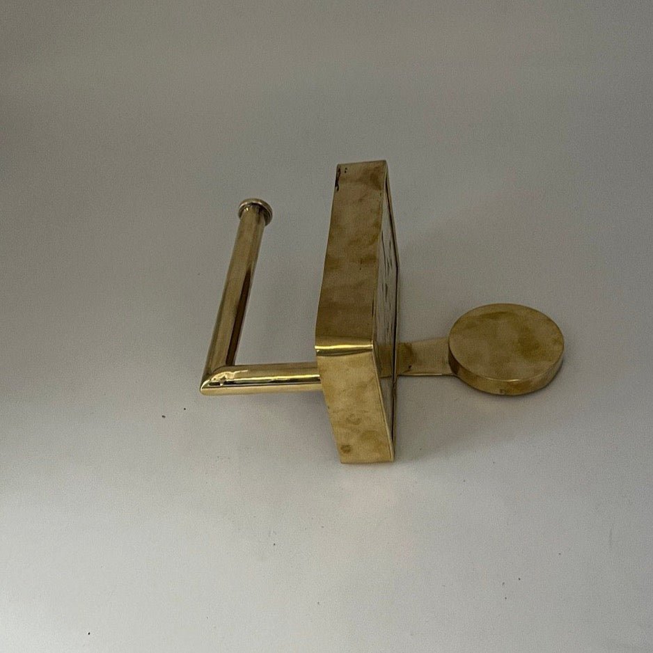 Brass Toilet Paper Holder With Shelf - Image 2