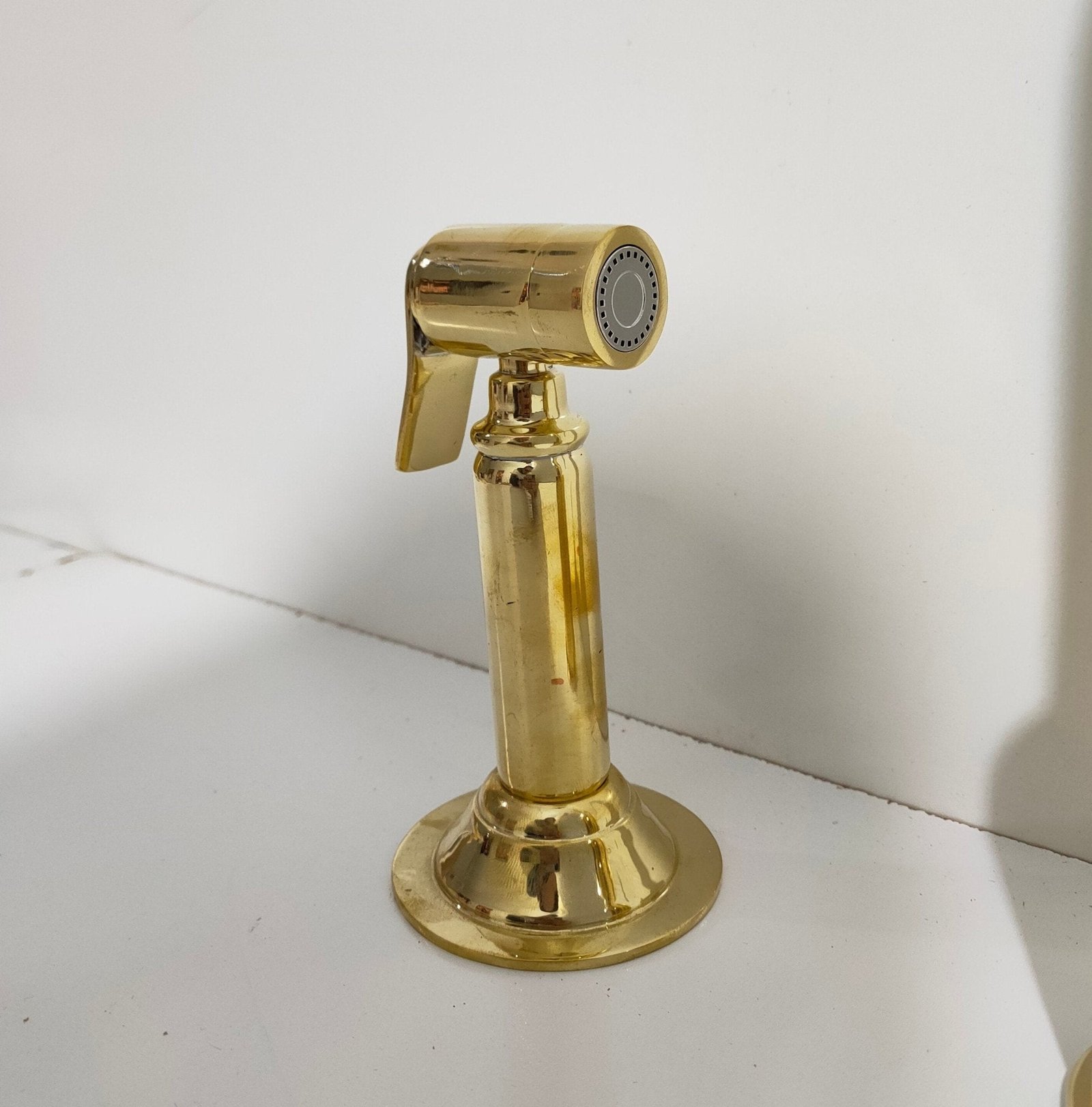 Unlacquered Brass Single Hole Kitchen Faucet - Image 4