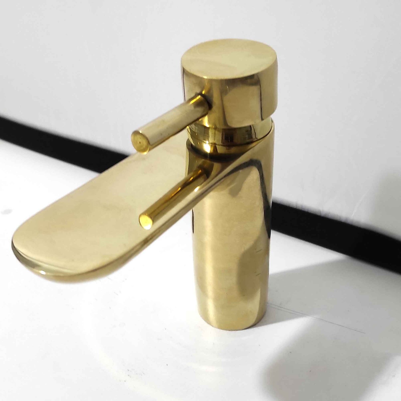 Unlaquered Brass Bathroom Faucet - Image 3